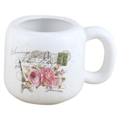 Ghiveci din ceramica tip cana Happy Life 11x11 CM