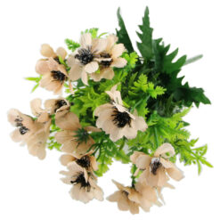 Buchet artificial cu cinnia si verdeata 42 CM