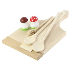 Set tocator din lemn 7 piese - Tocator
