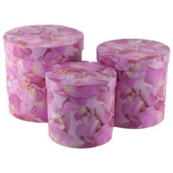 Set 3 cutii cadou rotunde cu capac 20 CM