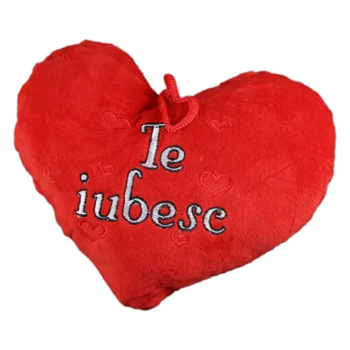 Decoratiune Inima din plus "Te iubesc" 20x15 CM