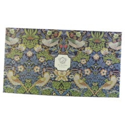 Set 6 cesti cu farfurii din portelan 280 ml "Strawberry Thief Blue" de William Morris