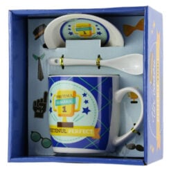 Cana cu farfurie si lingurita din ceramica "Prietenul Perfect"