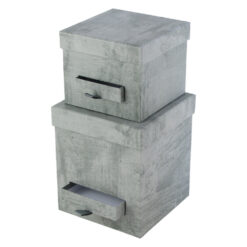 Set 2 cutii cadou cu sertare 16x18 CM - Desgin marmura