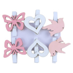 Set 6 cleme decorative din lemn 4.5 CM