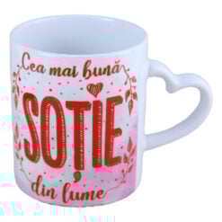 Cana ceramica "Cea mai buna sotie din lume" 330 ml