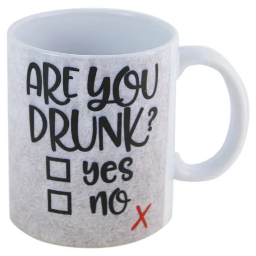 Cana ceramica "Are you drunk?" 330 ml