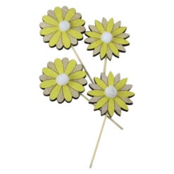 Set 4 pick decor din lemn Floare 4 CM