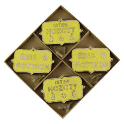 Set 8 decoratiune tablita "Edes Otthon/Isten hozott" 8x5 CM