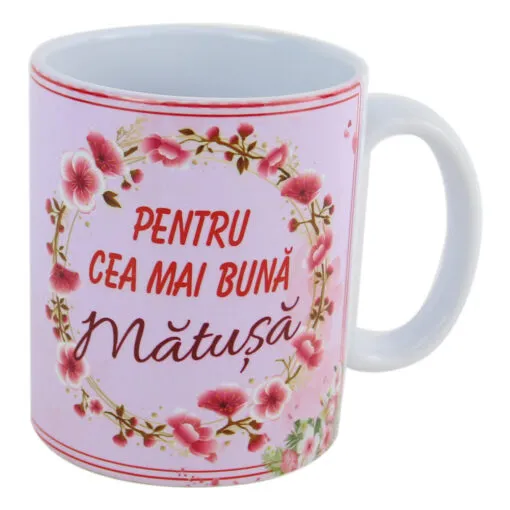 Cana ceramica "Pentru cea mai buna Matusa" 330 ml