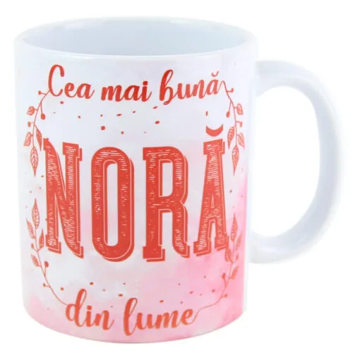 Cana ceramica "Cea mai buna Nora din lume" 330 ml