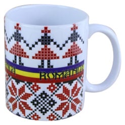 Cana ceramica Romania cu motive traditionale 330 ml