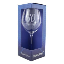 Pahar vin cu cristale Swarovski 470 ml - Mesaje/Cifre