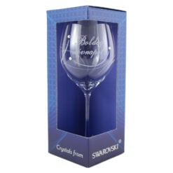 Pahar vin cu cristale Swarovski 470 ml - Mesaje/Cifre