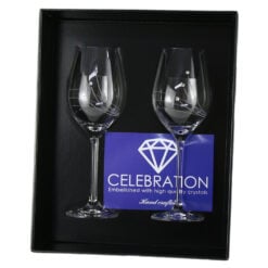 Set 2 pahare vin cu cristale Swarovski 360 ml