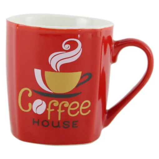 Cana ceramica rosie Coffee House 200 ml