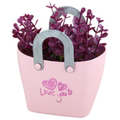 Floare artificiala in ghiveci plastic "Love you to" 12x14 CM