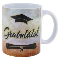 Cana ceramica pentru absolvire "Gratulalok!" 330 ml