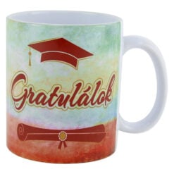 Cana ceramica pentru absolvire "Gratulalok!" 330 ml