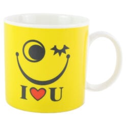 Cana din ceramica Emoji galben 9x10 CM