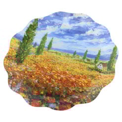 Platou ondulat din sticla 30 CM