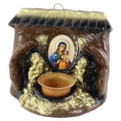 Candela din ipsos Maria/Isus 18x16 CM