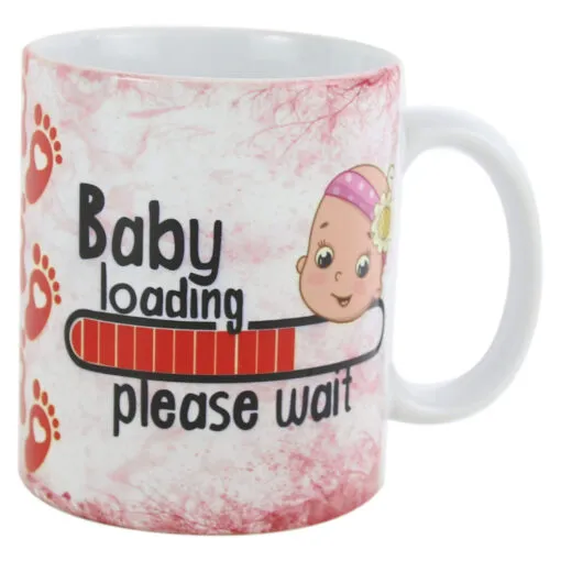 Cana ceramica "Baby Loading" Fata 330 ml