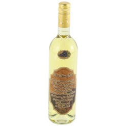 Vin alb 750 ml "De ziua Ta! Sa cresti mare si cuminte..." cu eticheta din pluta