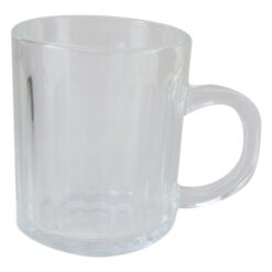 Set 6 cani din sticla transparenta 9 CM