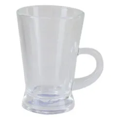 Set 6 cani din sticla transparenta 9 CM