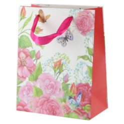 Punga cadou din hartie 18?23 CM - Bujori