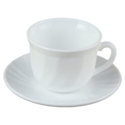 Set 6 cesti cu farfurii din sticla opal