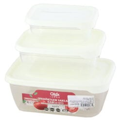 Set 3 caserole cu capac din plastic