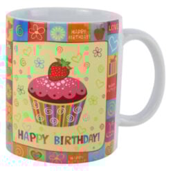 Cana ceramica "Happy Birthday"- Strawberry Muffin