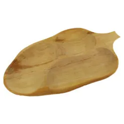 Platou servire cu 3 compartimente Frunza 52x28 CM