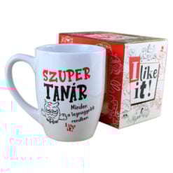 Cana ceramica "Szuper tanar. Minden a legnagyobb rendben"