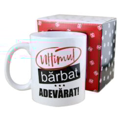 Cana ceramica Boss Mug "Ultimul barbat Adevarat!"