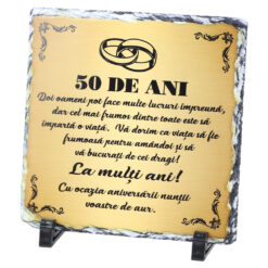 Placa ardezie "50 de ani" 19x19 CM