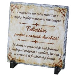 Placa ardezie "Pensionarea este rodul..." 19x19 CM