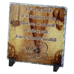 Placa ardezie "La multi ani!"