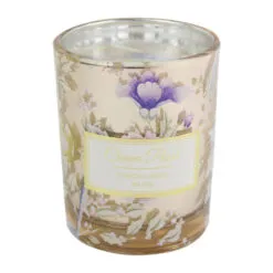 Lumanare parfumata in pahar sticla floral 200 gr