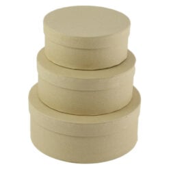 Set 3 cutii rotunde 20x8 CM