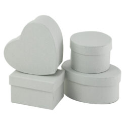 Set 4 cutii cadou 12/10/9/12 CM - Gri