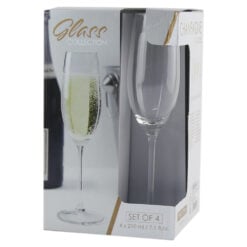 Set 4 pahare sampanie 210 ml
