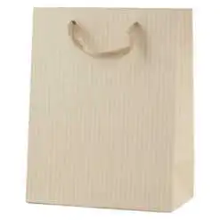 Punga cadou din hartie 18x23 CM - Dungi maro deschis