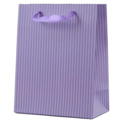 Punga cadou din hartie 18x23 CM - Dungi mov