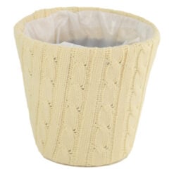 Ghiveci din plastic si tricot 13x13 CM