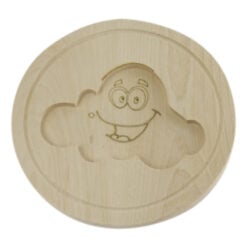 Platou din lemn gravat Nor zambitor 20 CM