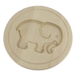 Platou din lemn gravat Elefant 20 CM