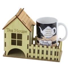 Suport filtru ceai din lemn cu Cana ceramica Tea House
